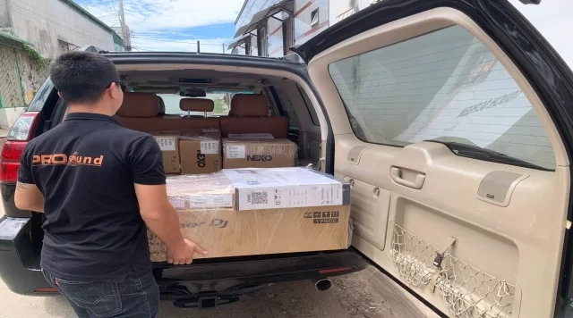 Lắp đặt 12 chiếc loa NEXO ID24 cho anh Hiếu ở Phan Thiết