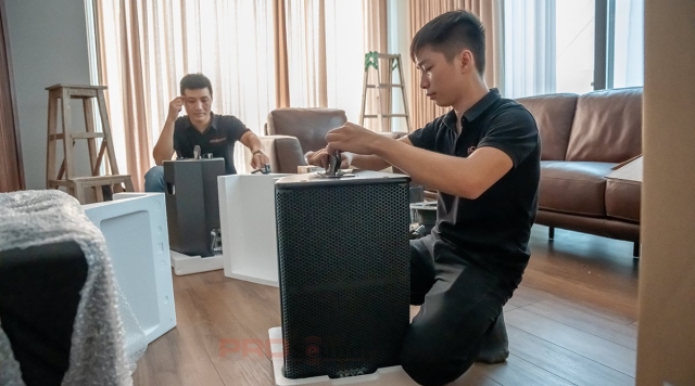 Lắp đặt bộ dàn karaoke gia đình NEXO PS10 cho anh khách ở Kim Mã