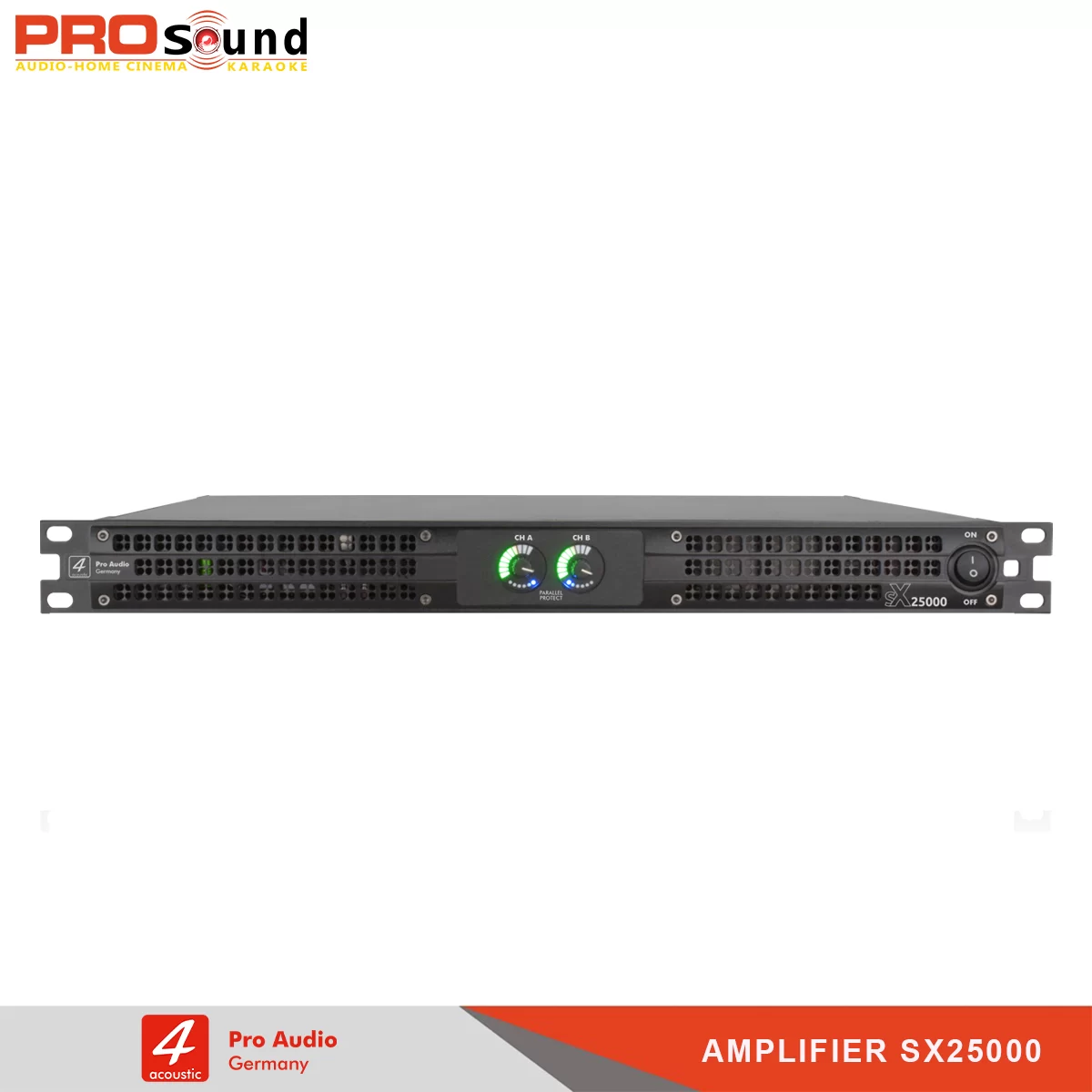 Cục Đẩy 1U 4Acoustic SX25000 ( 2 Kênh )