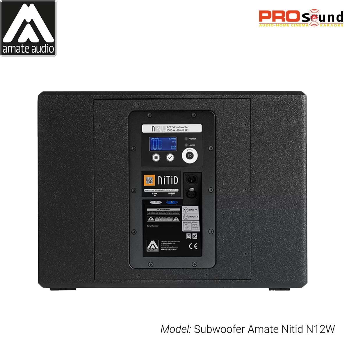 Subwoofer Amate Nitid N12W Active