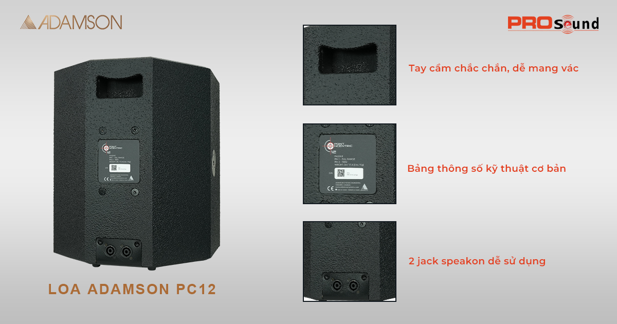 thông số kỹ thuật adamson pc12