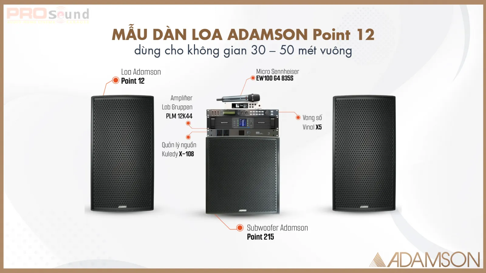 Mẫu dàn loa ADAMSON Point 12