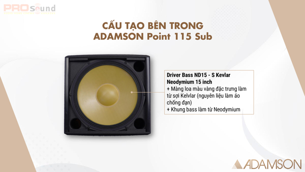 cấu tạo b&ecirc;n trong sub adamson point 115