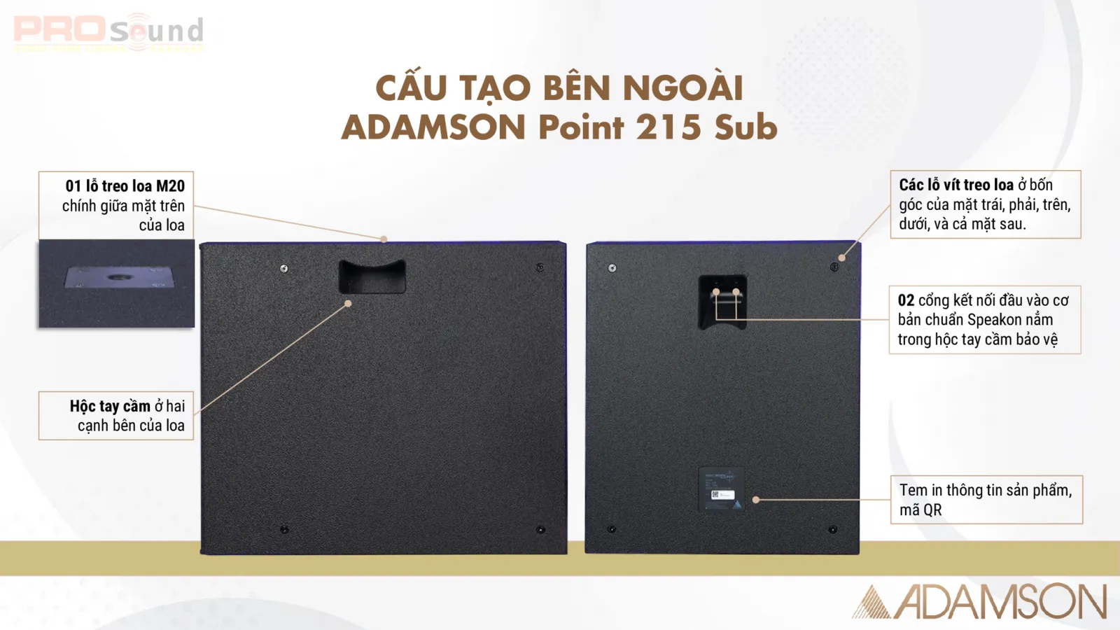 thùng loa adamson point 215