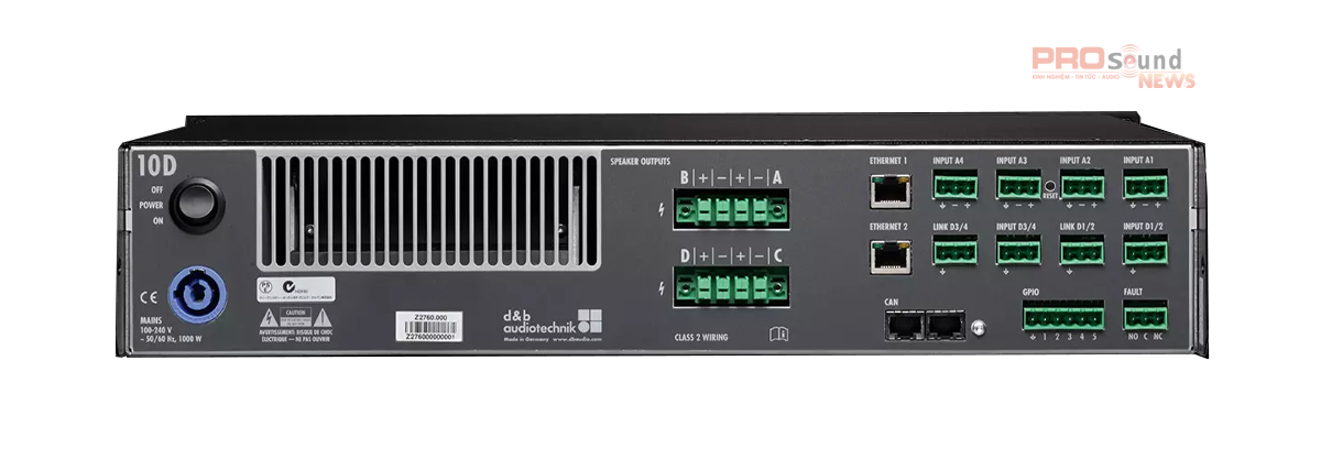 cổng kết nối Amplifier D&B Audiotechnik 10D