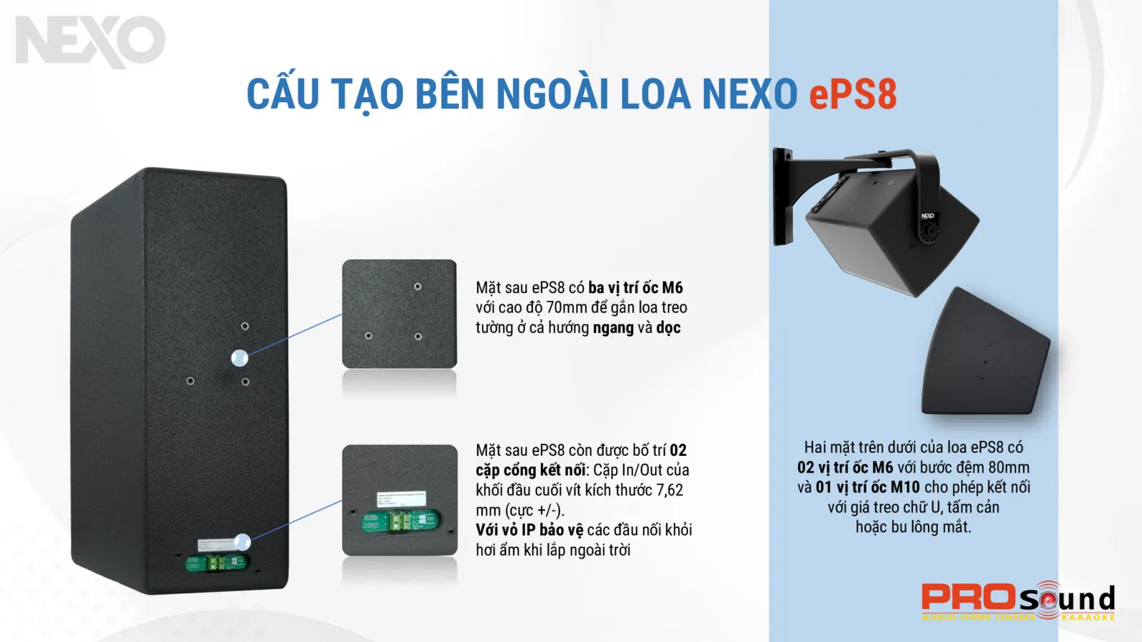 mặt sau loa nexo eps8