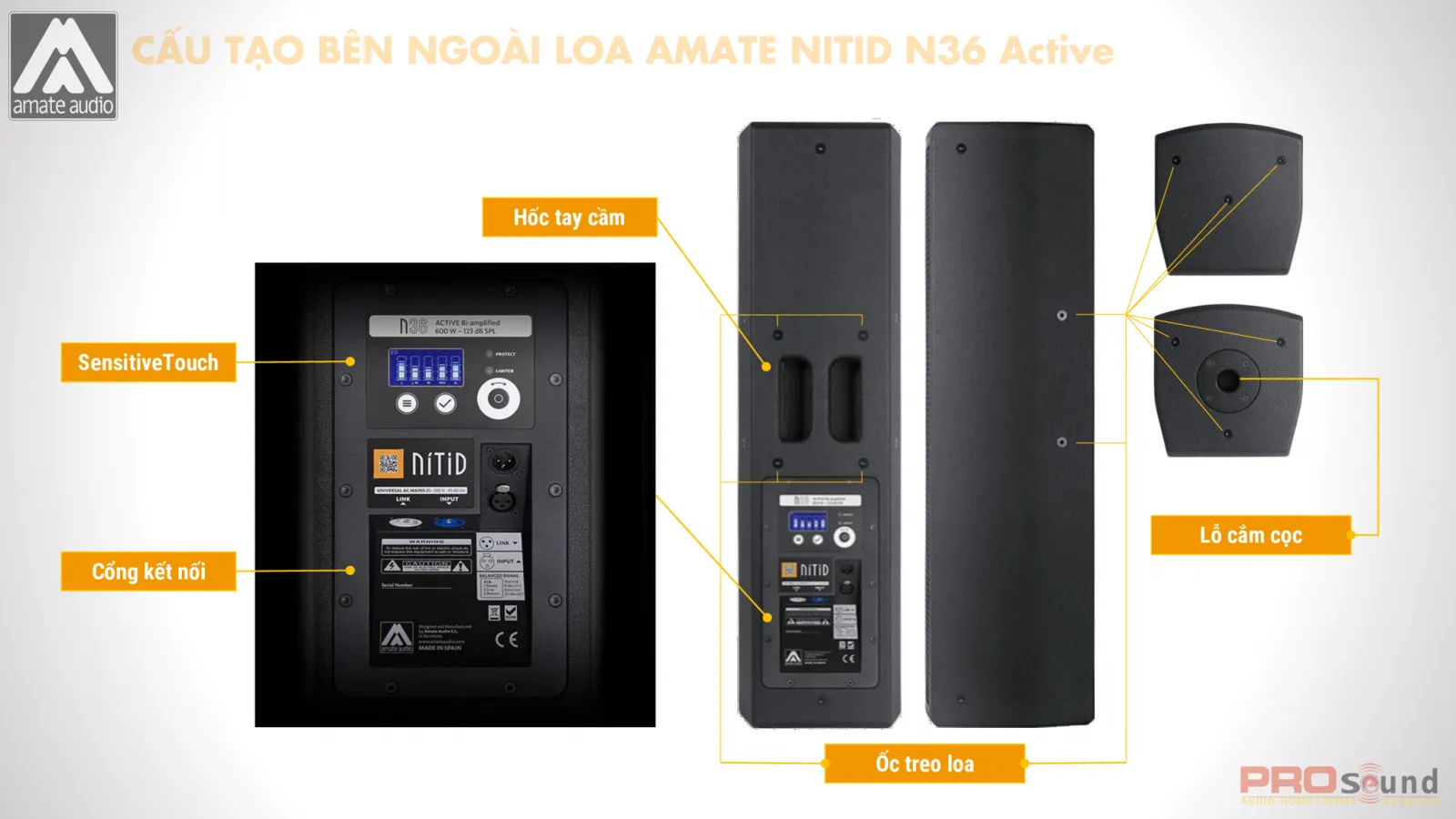 thùng loa  AMATE Nitid N36 Active