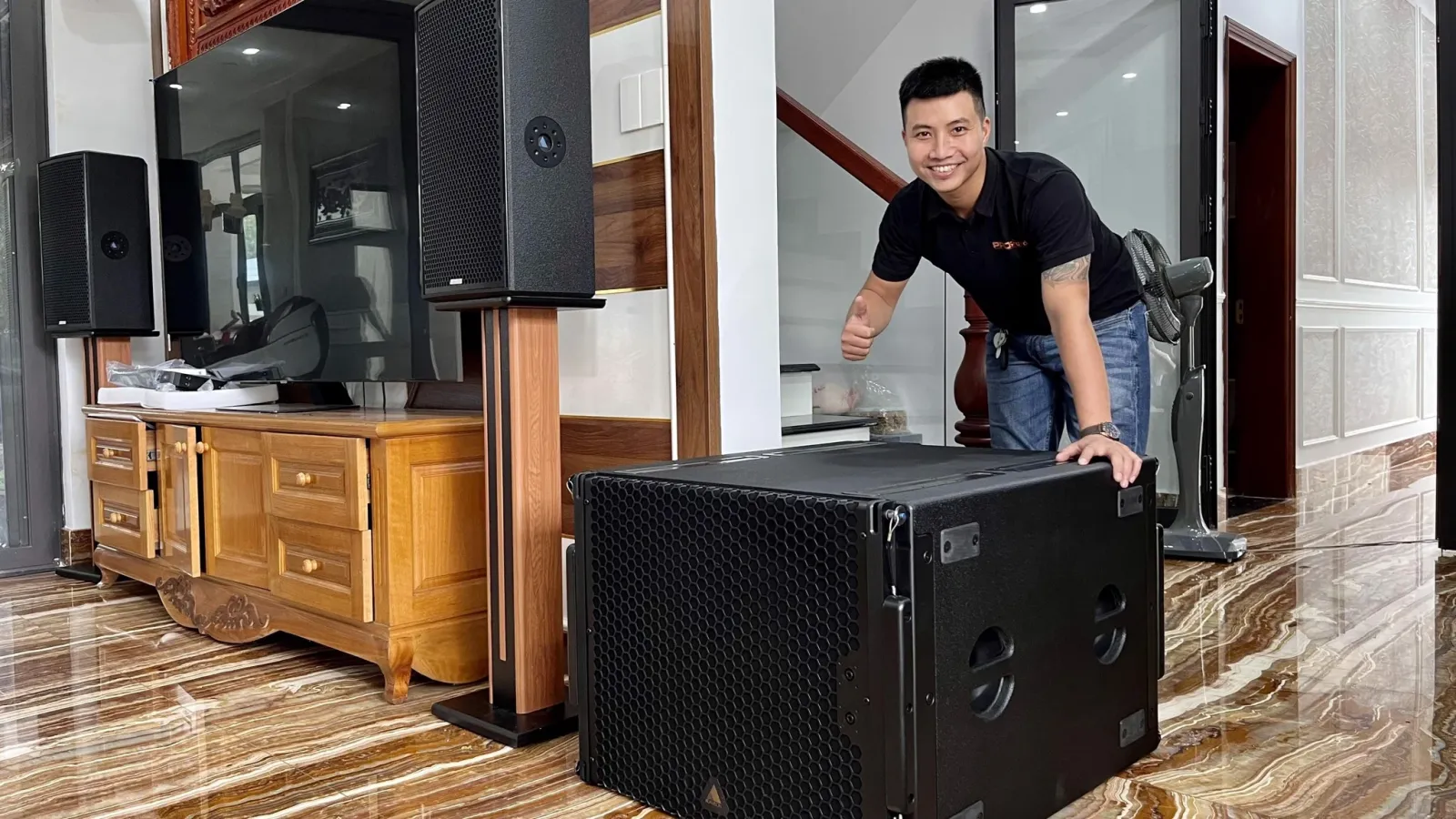 lắp đặt dàn âm thanh 