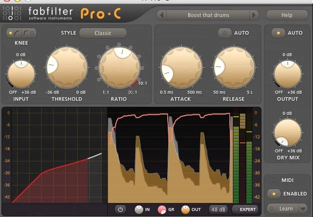 Gain Reduction Meter