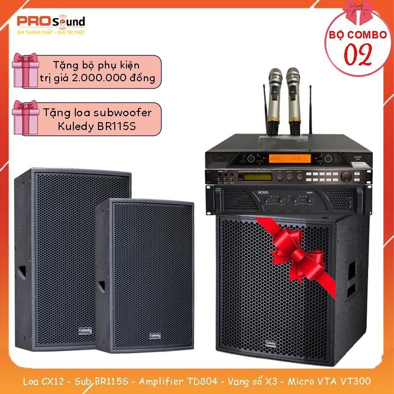 Dàn karaoke Combo Kuledy CX12-BR115S